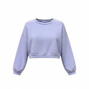 Reformation Light Purple Cropped Sweatshirt